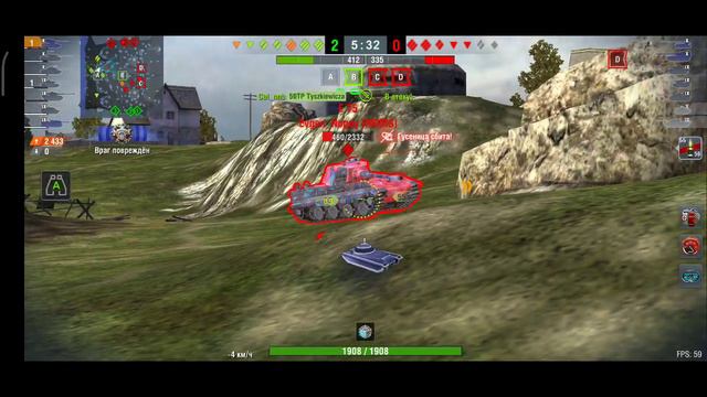 6100 урона с самого грозного барабана FV4005 бой на мастера - WOT Blitz
