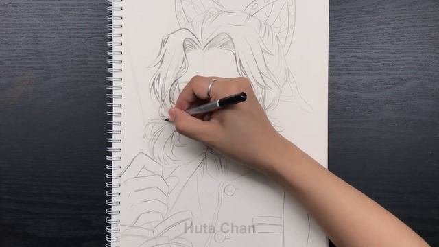 How to draw KOCHOU SHINOBU  Pencil Tutorial  Huta Chan