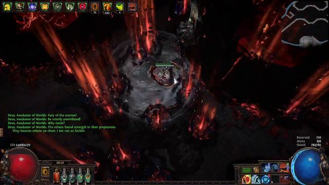 CoC Creeping Frost on Uber Sirus, 3.20 Sanctum League (WIP build)