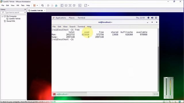 How to check cache memory in linux (centos 7) in urdu hindi | check cache memory in linux | part 21