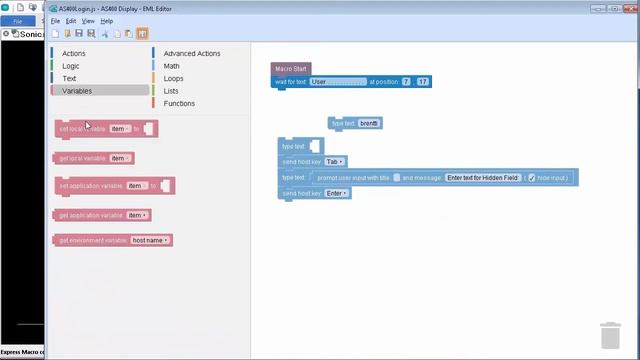 Howto Use Variables in Express Macro Language in Reflection