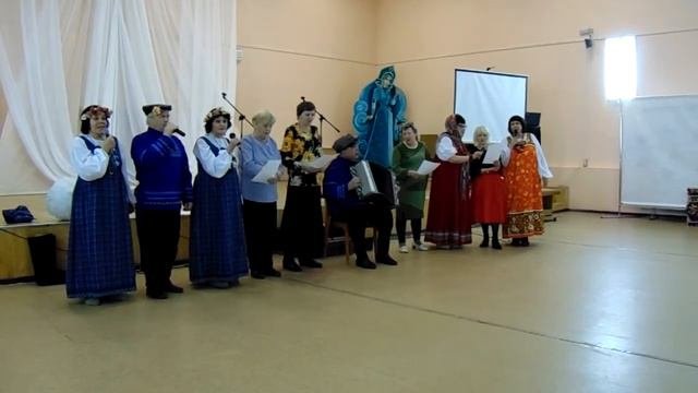 Белым снегом.