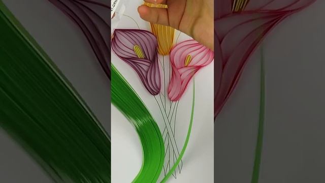 Calla Lily Paper Quilling Template
