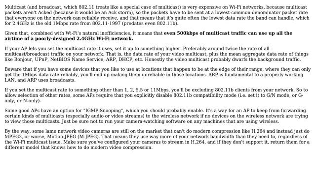 IP camera's multicast/RTSP conflicting with wireless devices? (2 Solutions!!)