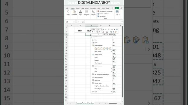 Excel Pro Trick: Separate Text And Numbers In Excel From Mixed Data using Go To Special - No Formul