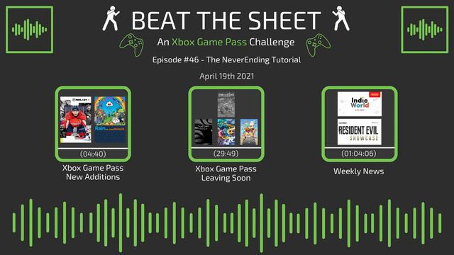 Beat The Sheet - An Xbox Game Pass Challenge #46 - The NeverEnding Tutorial (Audio Show)