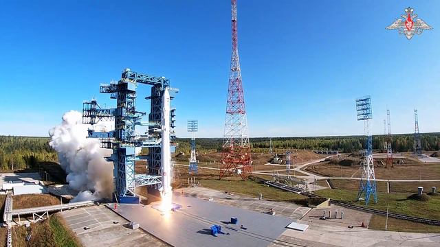 Пуск ракеты-носителя «Ангара-1.2» с космодрома «Плесецк»