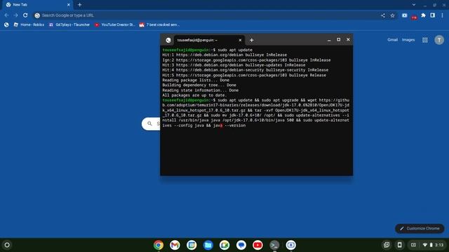 How to Install Adoptium Openjdk 17 On Chromebook/Chrome Os And Linux debian