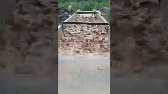 Работа шлюза, оборудованного дражными коврами 362Амур