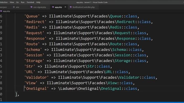 How to setup one signal in Laravel