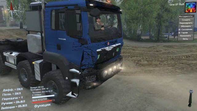 SpinTires. 03.03.16 Обзор мода: MAN TGS 41 480 8х8. Ссылка в описании
