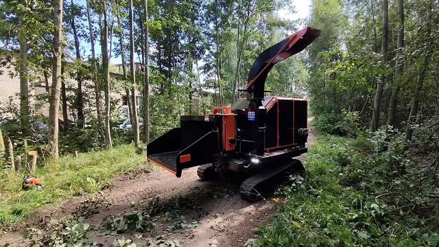 Немного про измельчитель дерева TOPMATIC CH-200 без монтажа и в реальном времени
