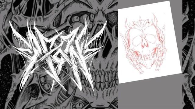 MEMBUAT SKETSA TENGKORAK | TIMELAPSE