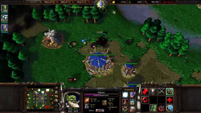 WARCRAFT 3 - FFA vs WARDEN on Large Map