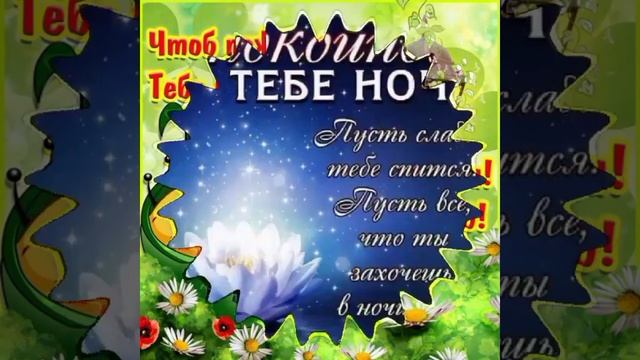 спокойной ночи  пусть будут ?сны полны? добра ?
