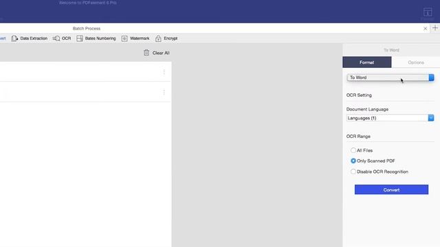 Batch Convert PDFs on Mac with PDFelement