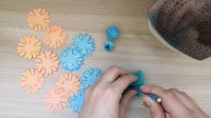 МК Цветы для СКРАПБУКИНГА своими руками. Простой цветок из фоамирана.