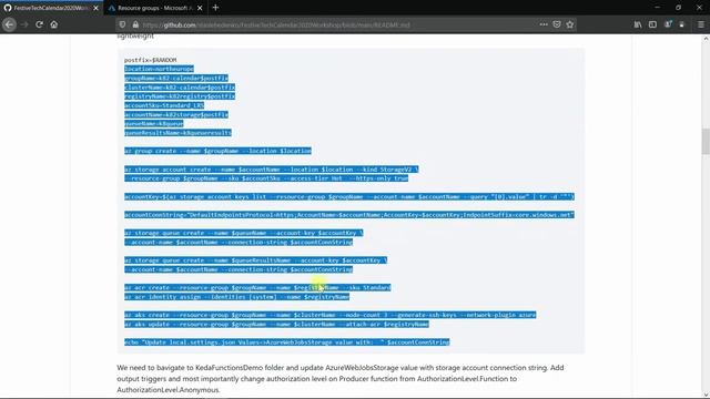 Azure Functions tutorial C#, KEDA and Azure Kubernetes Service