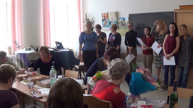 Поздравления Кирилловой В.Н. с юбилеем 70 лет колективом  муз. школы №1