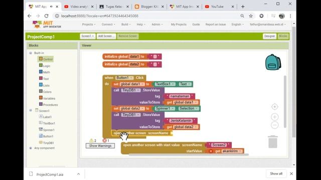 NGODING: Mengenal Database Tiny DB di MIT App Inventor