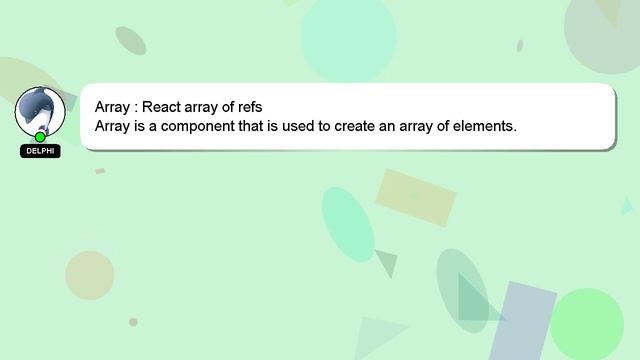 Array : React array of refs