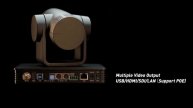 FEELWORLD UHD4K12X 4K PTZ Camera USB POE 12X Optical Zoom, Auto Tracking Focusfor Live Stream