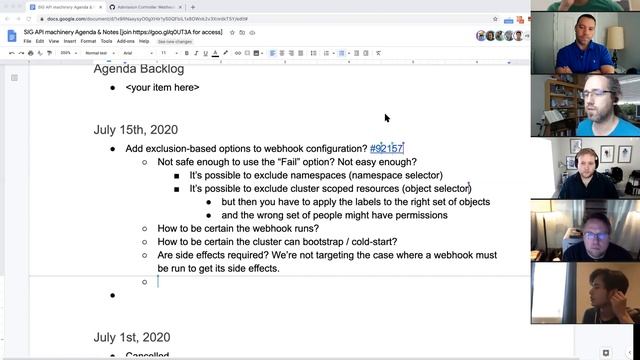 Kubernetes SIG API Machinery 20200715
