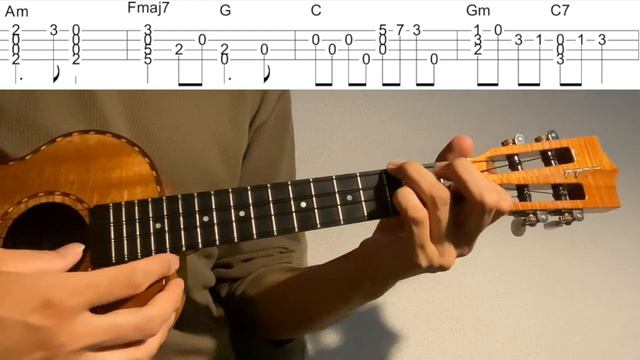 【Ukulele Solo Cover TAB】"The Way We Were" - 追憶 【Play Along!   Difficulty 3/5】