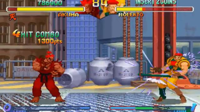 Street Fighter Alpha 2 (Arcade) Akuma Playthrough
