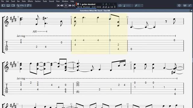 [Guitar Tablature] Sometimes When We Touch - Dan Hill
