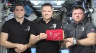 Российские космонавты на МКС поздравили жителей России с Днем Победы