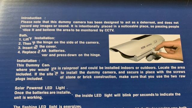 YSUCAU Solar Powered CCTV Security Fake Dummy Camera Flashing Led Outdoor indoor Use Homes Business