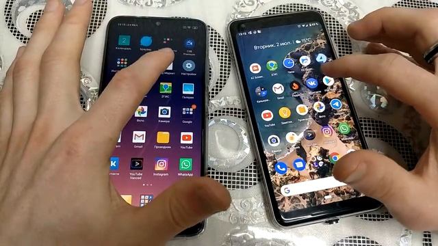 xiaomi redmi note7 vs pixel2xl/что быстрее/сравнение скорости запуска и выгрузки приложений