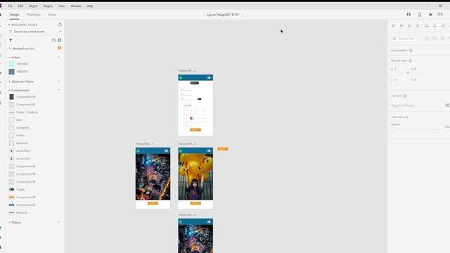 Adobe XD 2022 component test