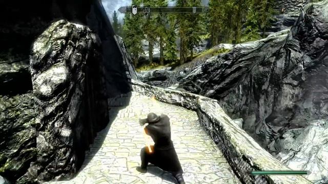 Skyrim- Double bladed dual wielding lightsaber
