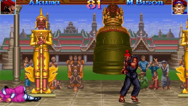 Street Fighter 2 Turbo (SNES) Boss Rush as Boss Akuma