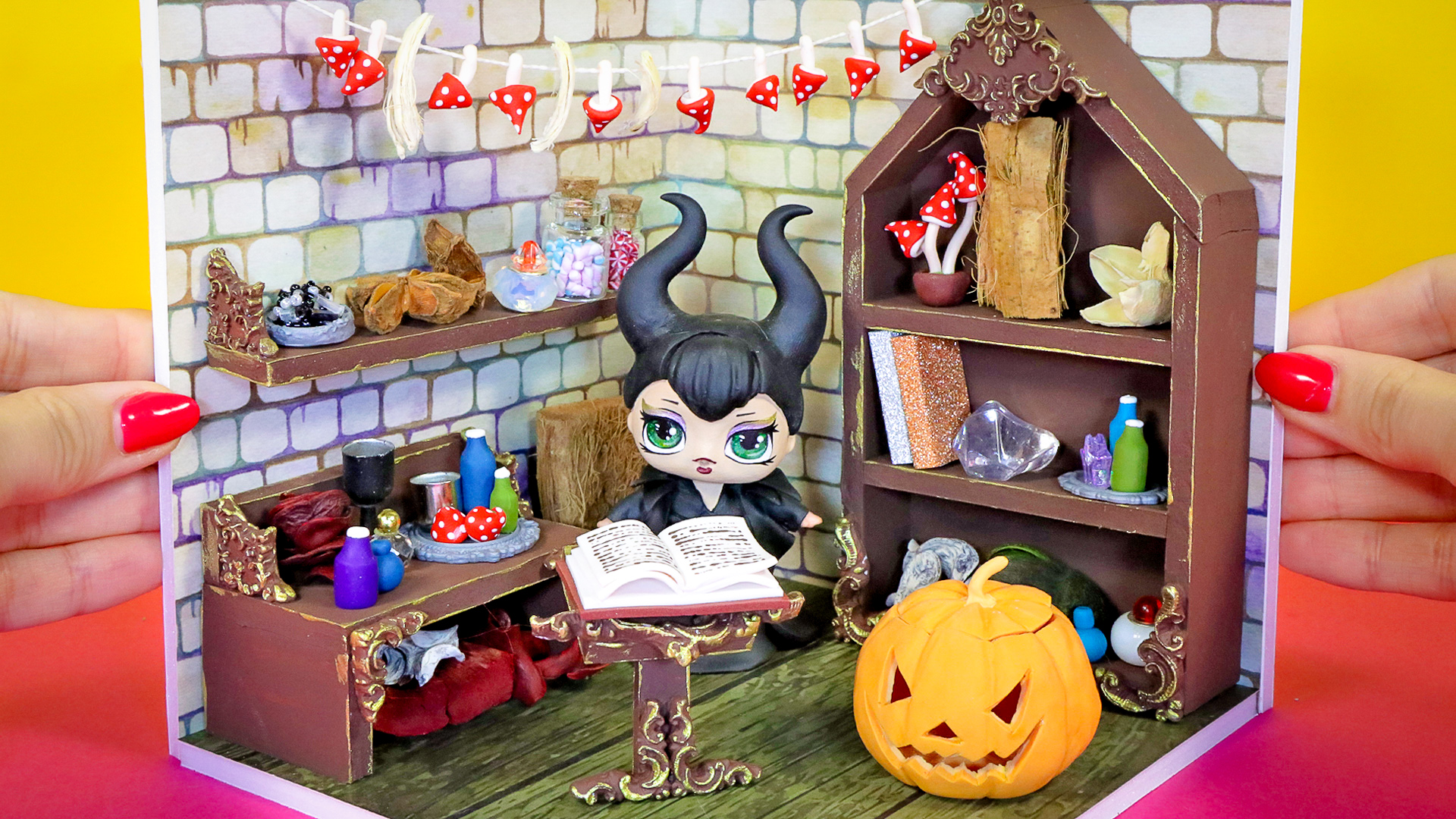 Домик ведьмы на Хэллоуин своими руками! Комната для куклы ЛОЛ Малифисента от канала Анна Оськина