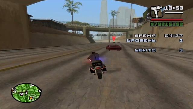 Grand Theft Auto San Andreas Миссия полицейского на мотоцикле 2 часть