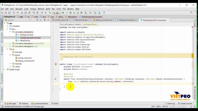 Sử dụng Dialog Fragment trong Android
