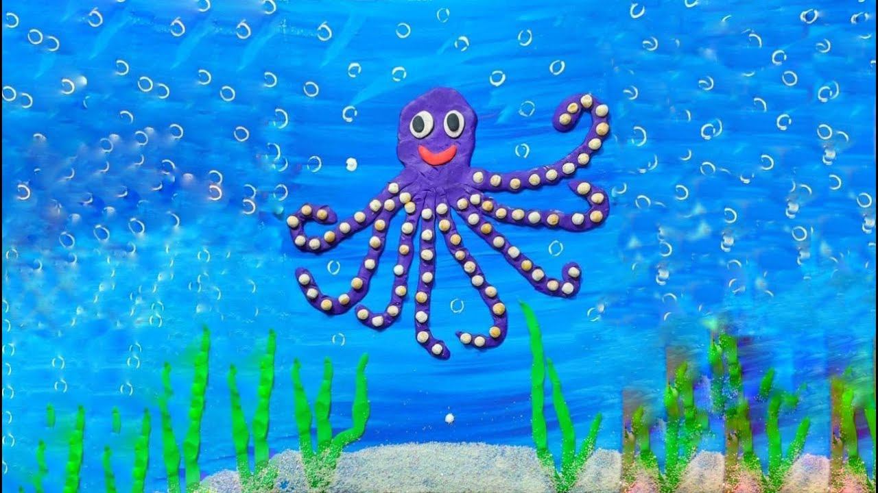 Cheerful octopus children's craft
