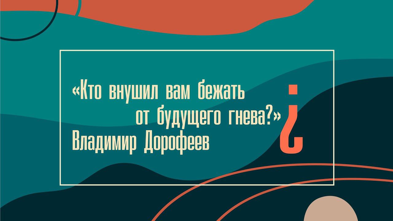 "Кто внушил вам бежать от будущего гнева?" Владимир Дорофеев