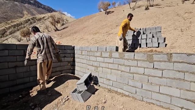 The second part of the kitchen construction. Babak and the workers build the kitchen