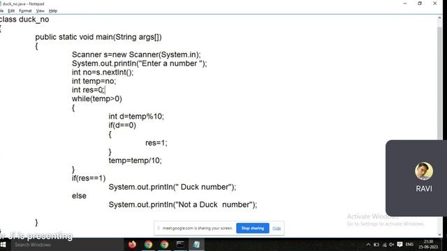Duck number / Harsh number /Palindrom number in java with full explanation