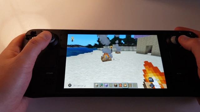 Minecraft Steam Deck Gameplay | Game Pass on Steam Deck!