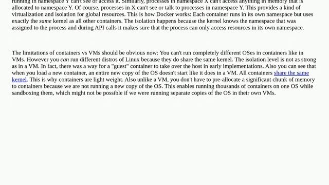 How is Docker different from a virtual machine?