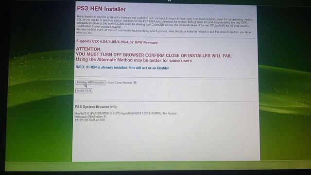 INSTALAR HFW 4.87.1 + HEN 1 METODO(PS3)