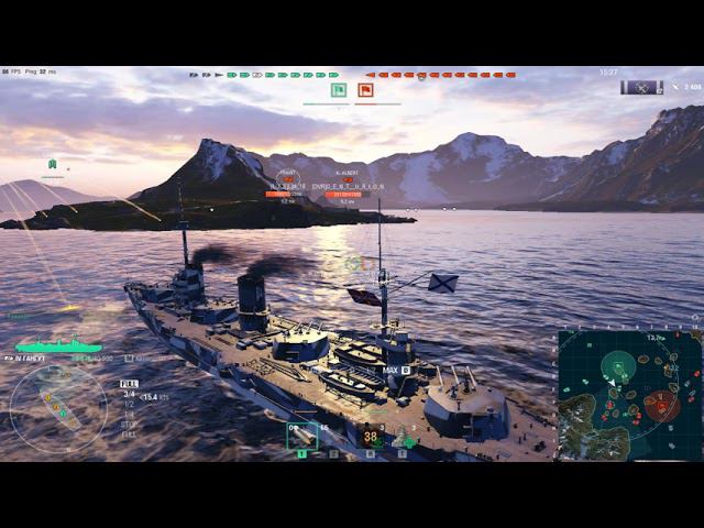 Линкор Гангут.Морской бой-10.Игра World Of Warships