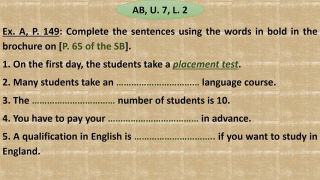 6th Preparatory – Subjects Lessons and Exercises   U  7, L  2 C   video