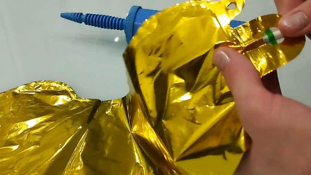 Как ПРАВИЛЬНО надуть ФОЛЬГИРОВАННУЮ ЦИФРУ воздухом. Как накачать воздухом цифру