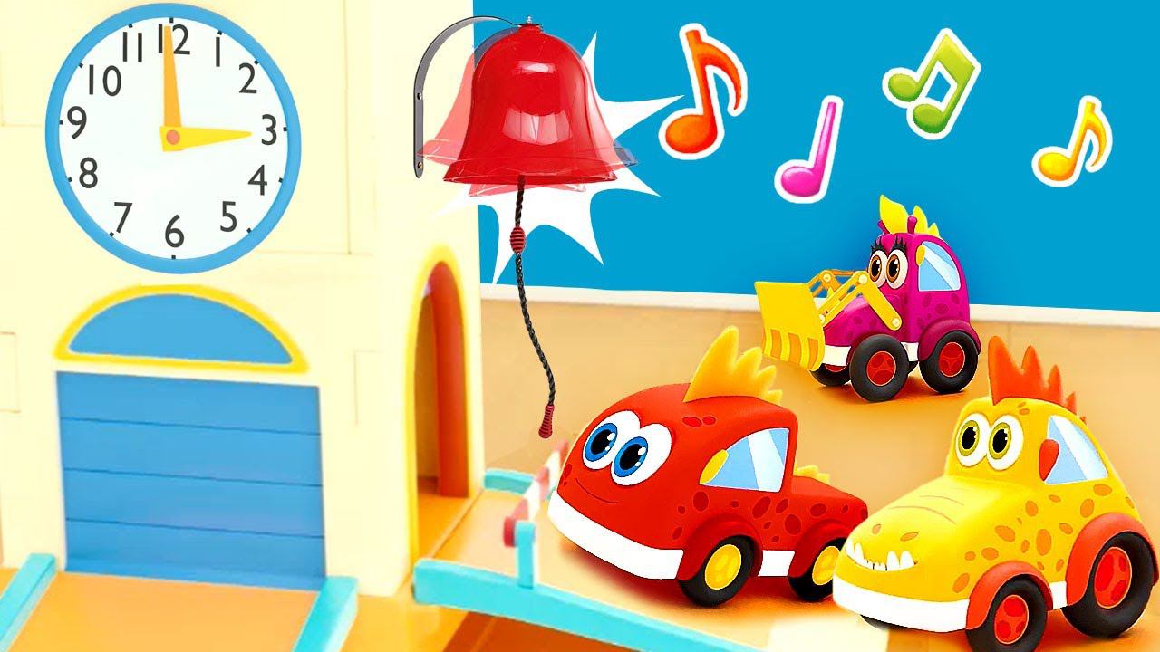 Машинки Мокас и часы – песенка Тик Так. Детские песенки. Музыкальные мультики для малышей